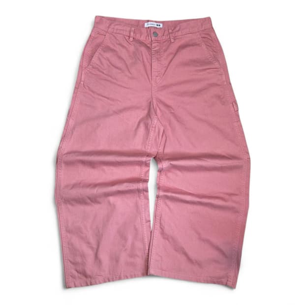 유니클로 X JWANDERSON 핑크 카펜터 코튼 팬츠 (W26)