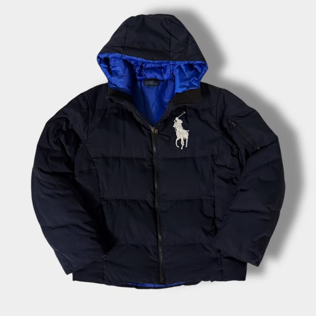 폴로 랄프로렌 루즈핏 빅포니 다운 후드 푸퍼 패딩