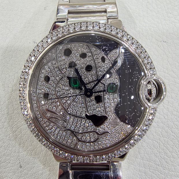 까르띠에 발롱블루 금통 다이아 시계 정품