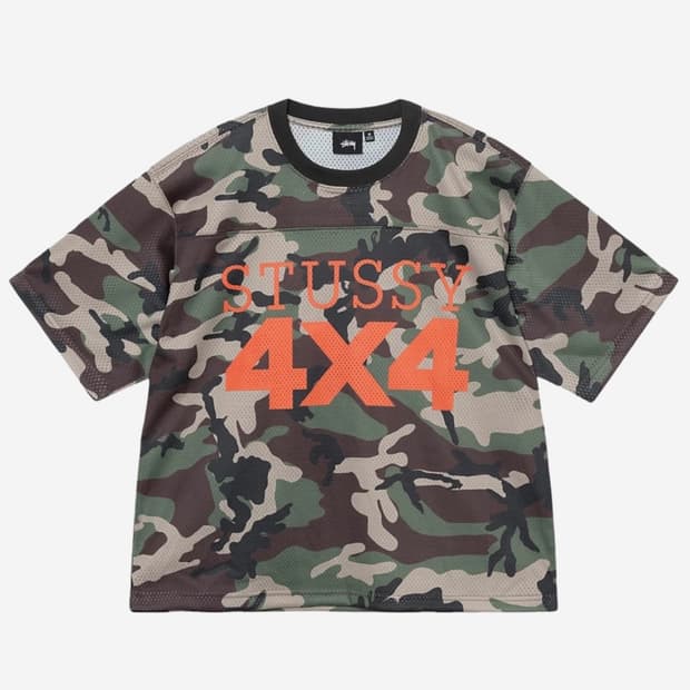 Stussy 4x4 Mesh Football Jersey Camo - M