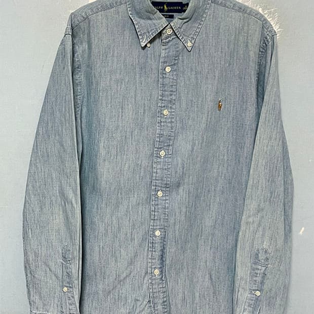 POLO 폴로 남자 샴브레이셔츠 데님 춘추 M 95 