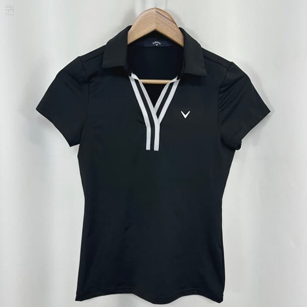 캘러웨이 여자 골프 카라 반팔티 검정 S 