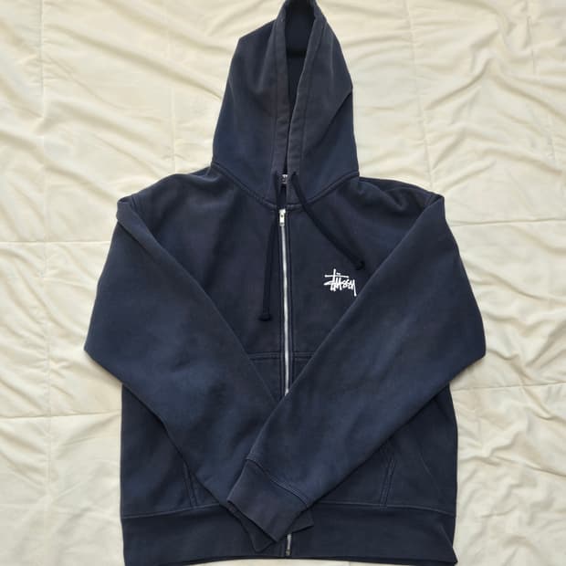 스투시 후드집업 네이비(L)
