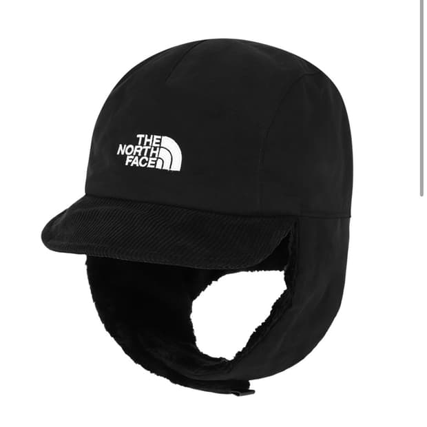 노스페이스 왁스드 코튼 이어머프 캡 블랙 L