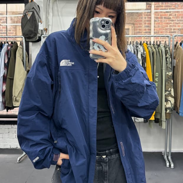 노스페이스 네이비 바람막이