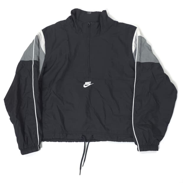 나이키 나일론 크롭 아노락 바람막이 블랙 85(M)