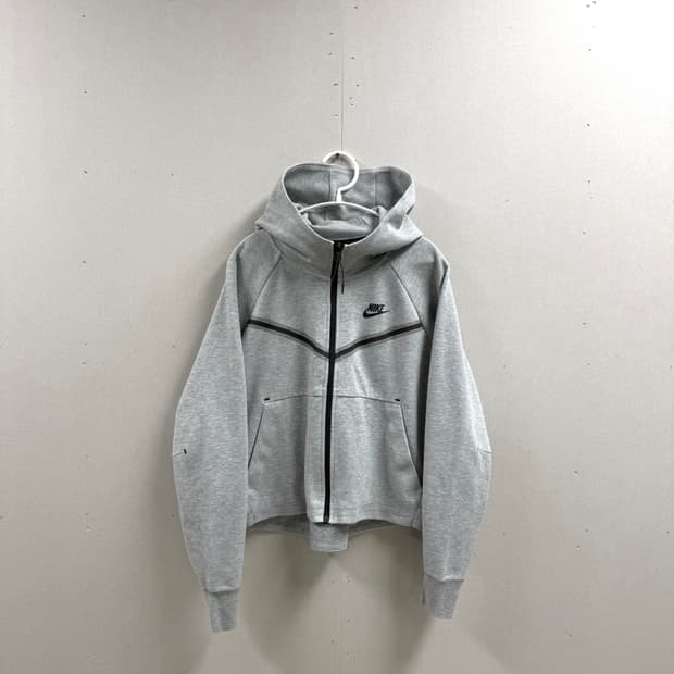 여성 M / 나이키 테크플리스 크롭 후드집업