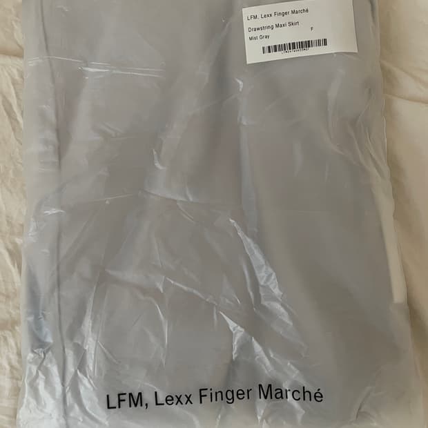 lfm Drawstring Maxi Skirt(mist gray)