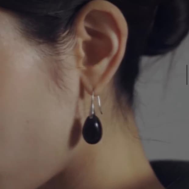 얼바닉30 Sisi Joia Gota Earring Black Onyx