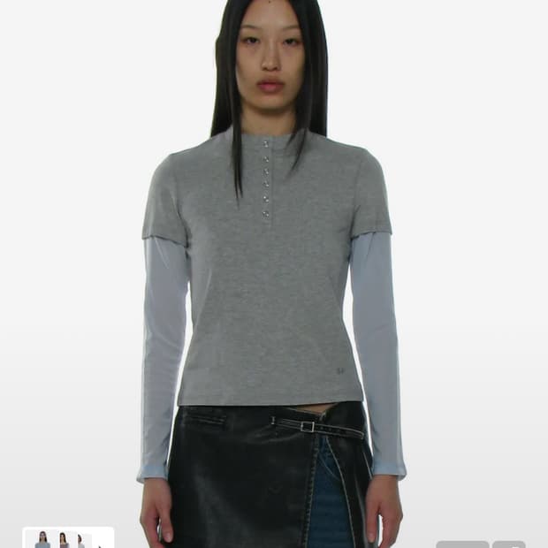 파르티멘토 레이어드 슬리브 티셔츠