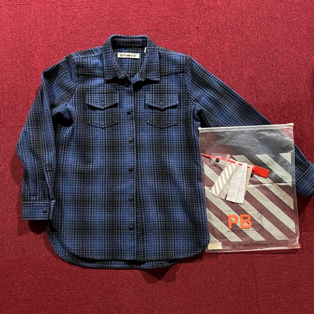 [M]오프화이트 16Fw 플란넬 체크 셔츠 