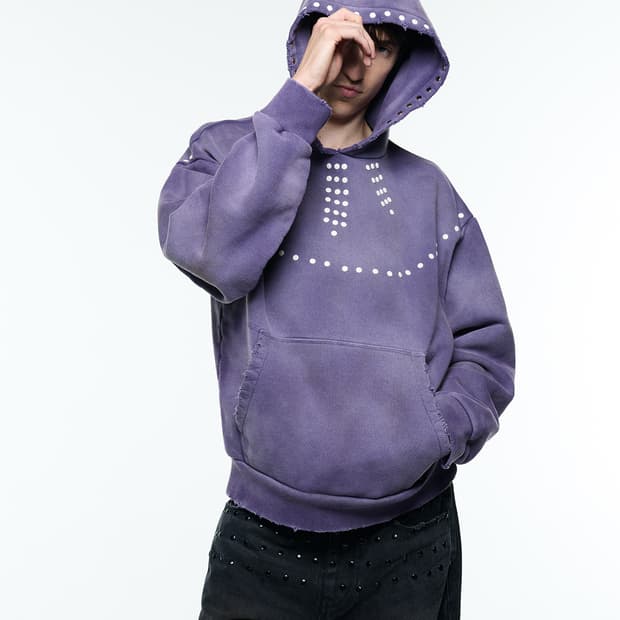 스테판쿡x솔리드옴므 스터드 후드 