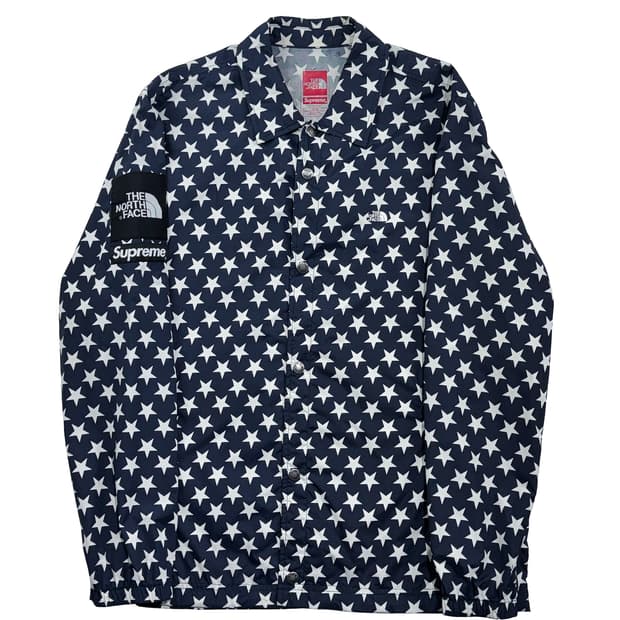 슈프림 x 노스페이스 패커블 코치 자켓 네이비