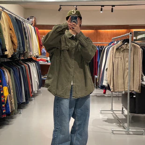 빈티지 코듀로이 셔츠