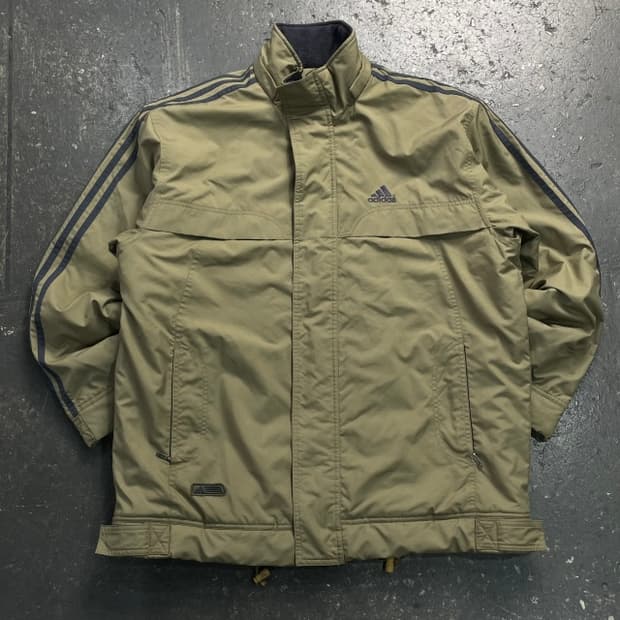100 아디다스 올드스쿨 올리브 자켓