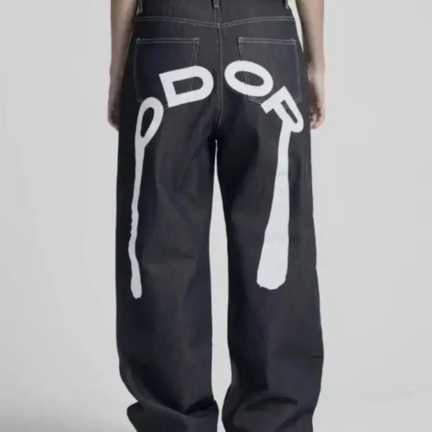 오도어 로고 드롭 데님 화이트 사이즈2