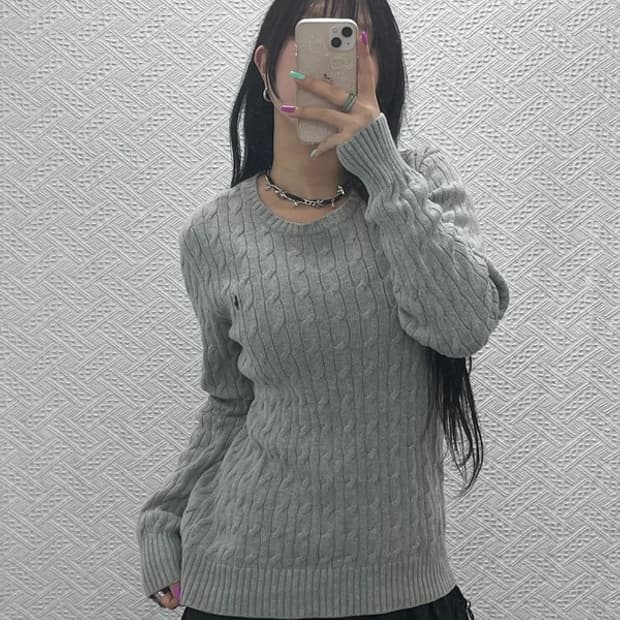 폴로 랄프로렌 여리 모던 꽈배기 케이블 니트 XL C07243