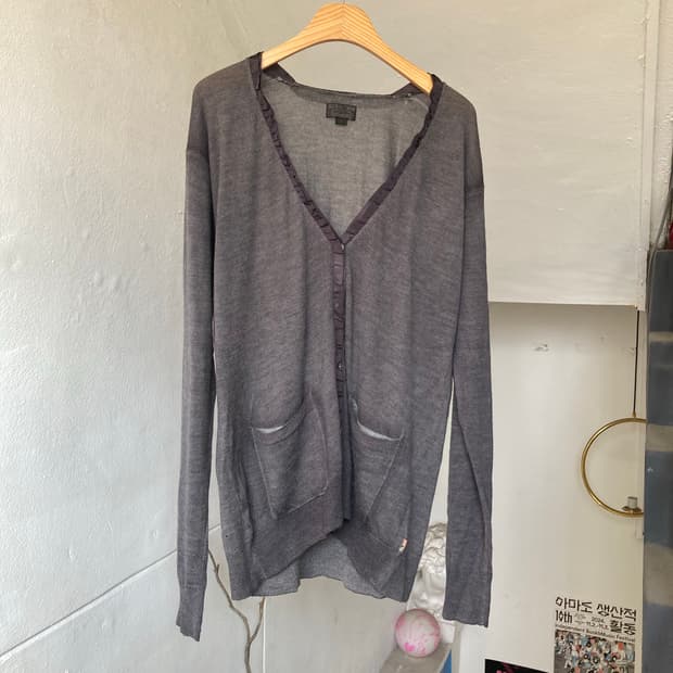 랄프로렌 프릴 캐시미어 롱 가디건