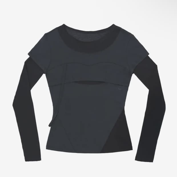 Layered Shoulder Strap Long Sleeves / Ch