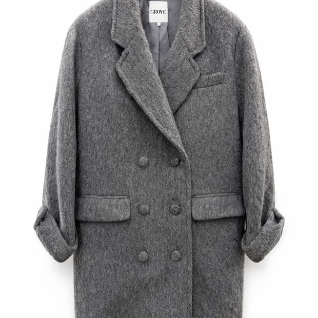 그로브 회색 더블 자켓 F사이즈