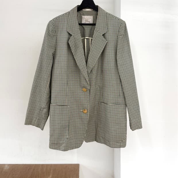 버버리 그린 클래식 핸드스투스 블레이저