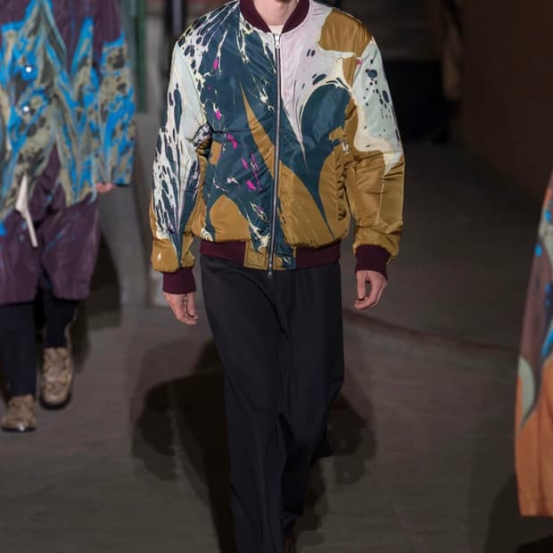 드리스 반 노튼 18aw 타이다이 봄버 