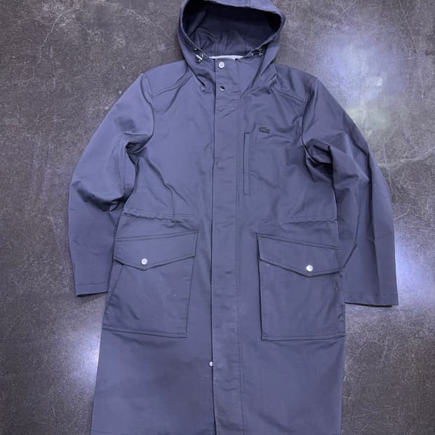 라코스테 사파리 후드 코트 그레이 M