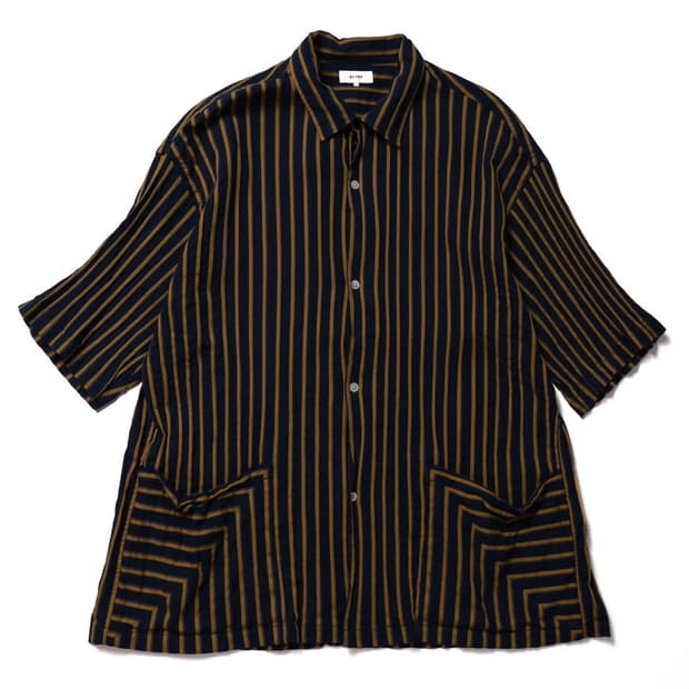 BEAMS Stripe Half Shirt  