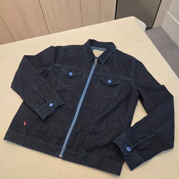 리바이스 인디고 데님 집업 자켓 XL