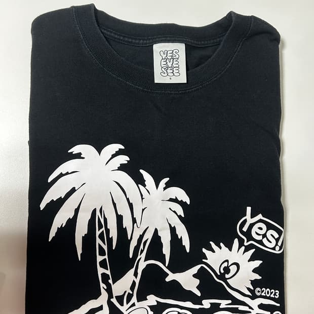 예스아이씨 palm tree 검정 반팔 s 