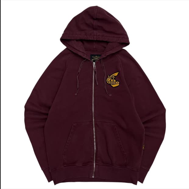비비안웨스트우드 우주선 버건디 후드집업 XL