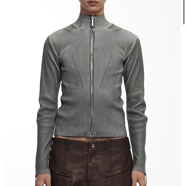 나체 SMUDGE KNIT ZIP-UP