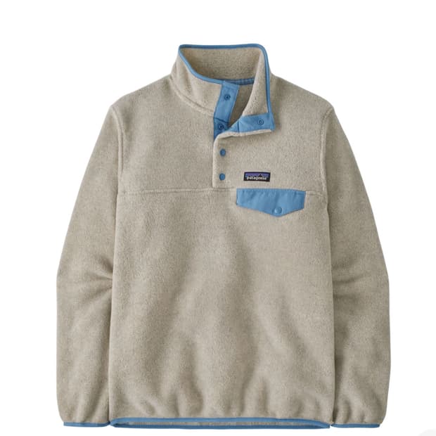 (W) 파타고니아 라이트웨이트 신칠라 스냅-T 플리스 풀오버 오트밀 헤더