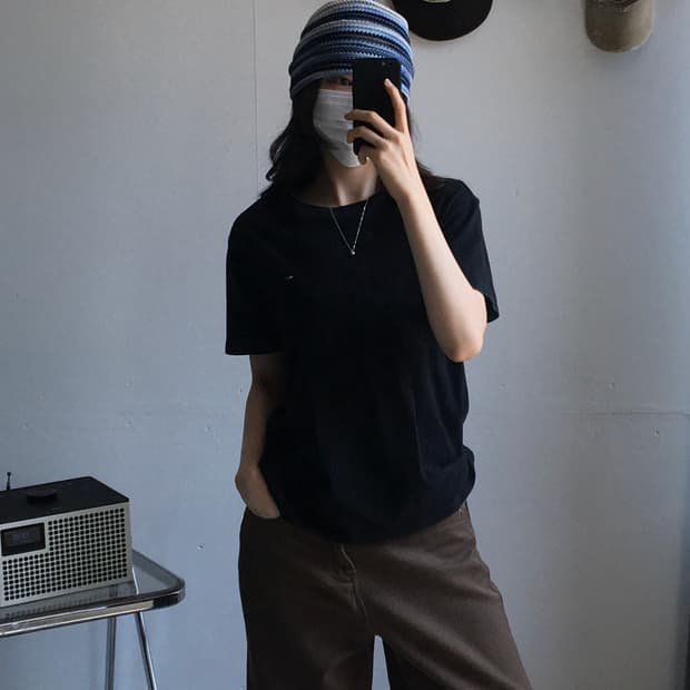 타미힐피거 라운드넥 반팔티