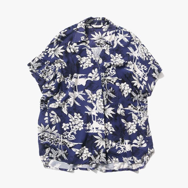 BEAMS HEART - BOTANICAL PULLOVER SHIRT
