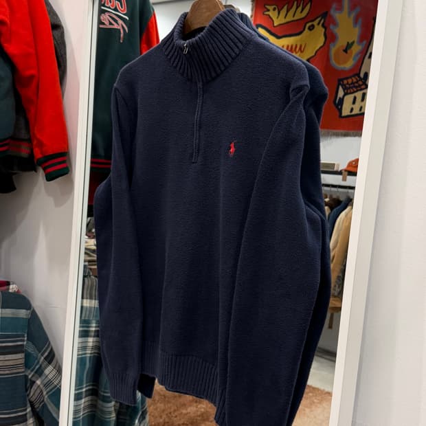 Polo ralph lauren 폴로 랄프로렌 하프넥 쿼터 집업 니트