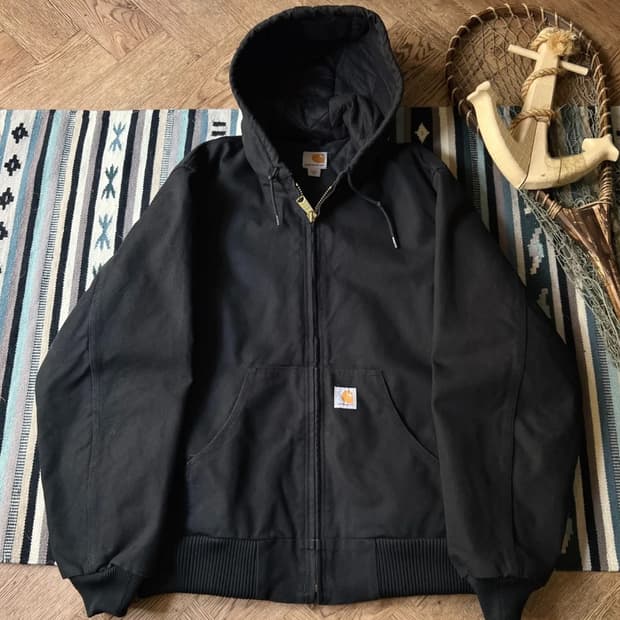 [M]칼하트 Made in USA 블랙 액티브 워크자켓