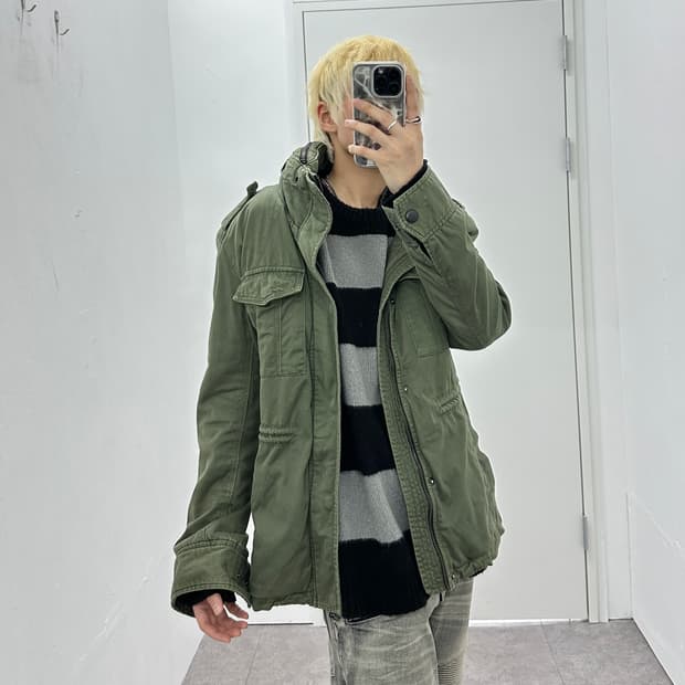 Vintage khaki multi pocket jacket