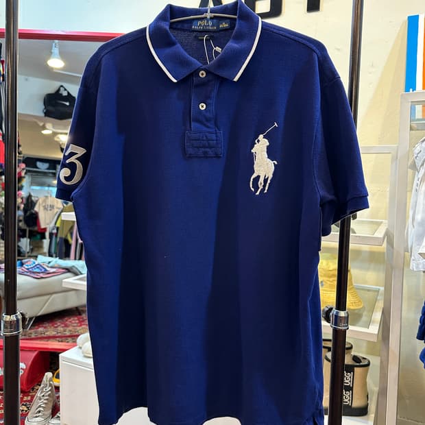폴로 랄프로렌 빅포니 반팔 카라티 코발트블루 XL