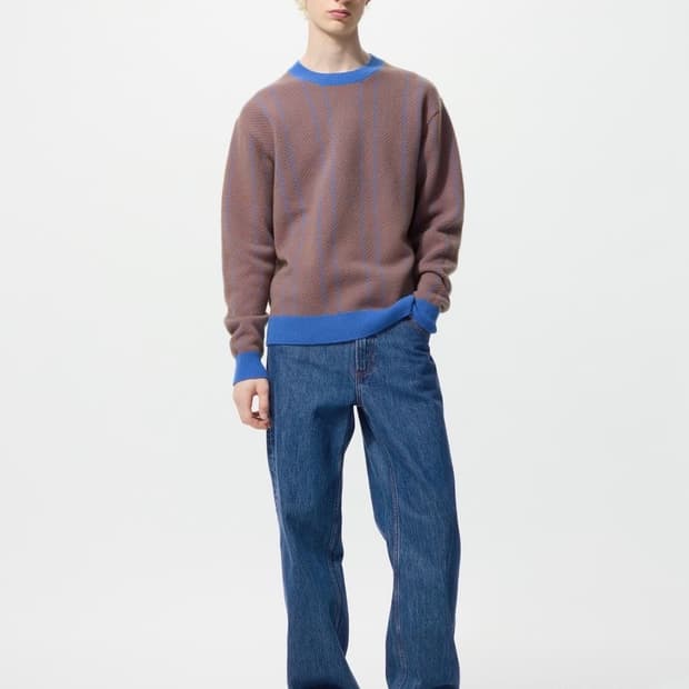 유니클로 jw앤더슨 스트레이트 데님 진 64블루