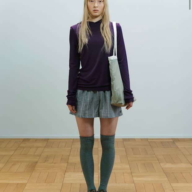 코이세이오 038 슬림 후디 롱 슬리브 퍼플