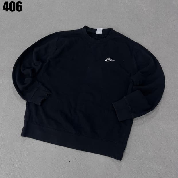 나이키 블랙 기모 맨투맨 