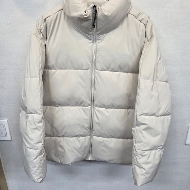리복 숏패딩 베이지 L
