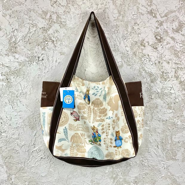 피터 레빗 풀 프린팅 토트 백