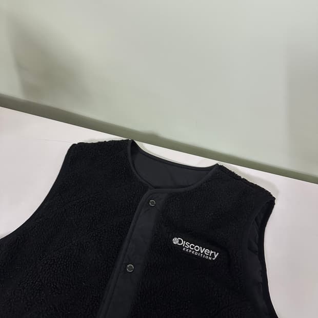 S 95 디스커버리 블랙 후리스 리버시블 조끼 베스트