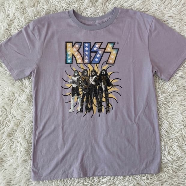 KISS 로고 오피셜 반팔 티셔츠