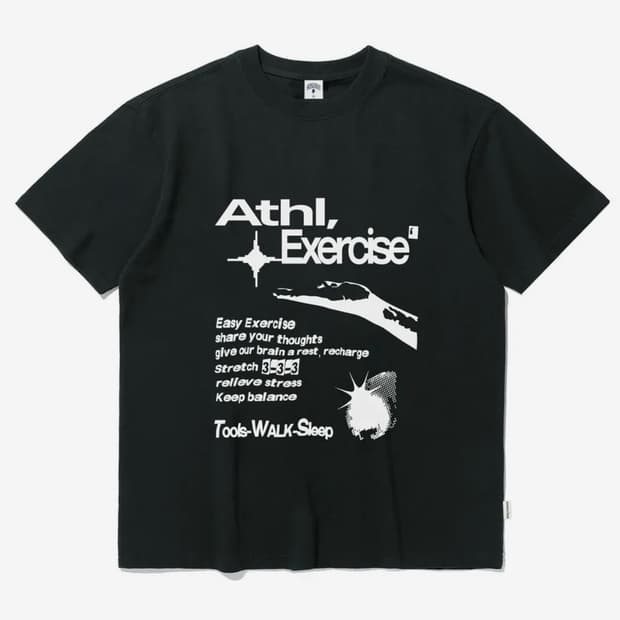 엑서사이즈 반팔 티셔츠 블랙 XL