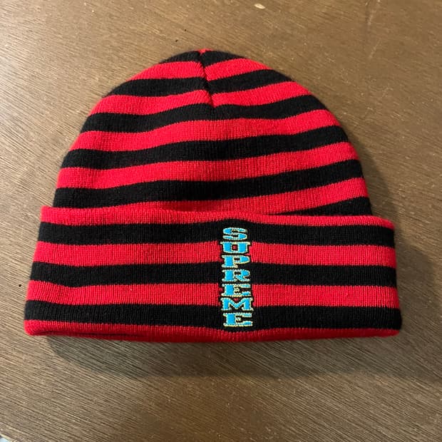 16fw supreme stripe beanie