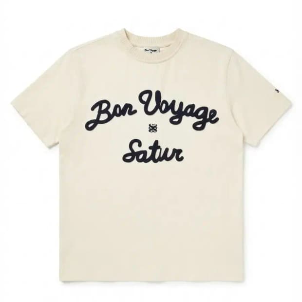 세터 Bon Voyage 반팔티 (L) 크림색