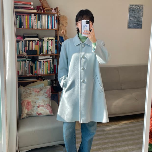 Macy club new york 울 코트 일본 빈티지